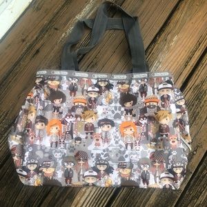 Pro Sports ProSports Tokidoki Style Inspired Gray Nylon Purse Bag Satchel Kawaii